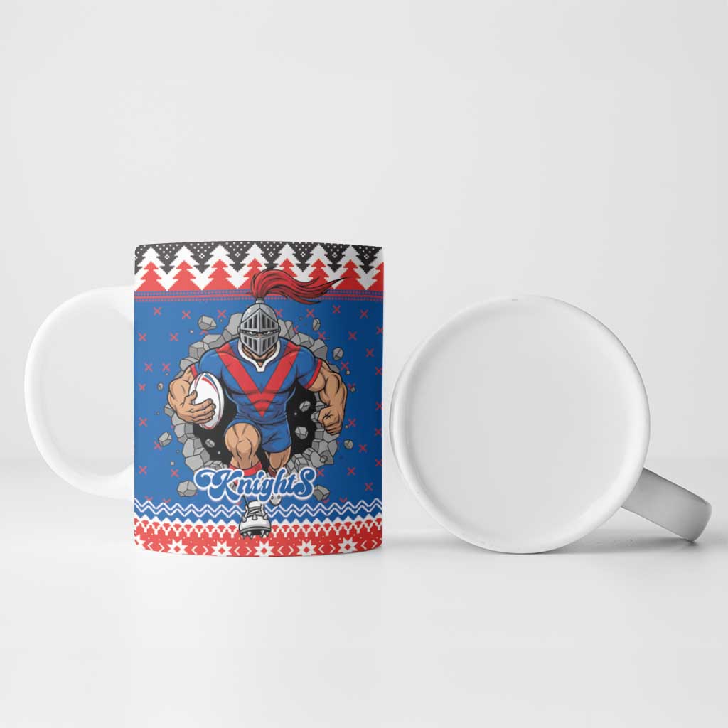 Merry Knights Newcastle Pride Personalised Ceramic Mug Christmas Rugby League Spirit - Aussie Hoodie