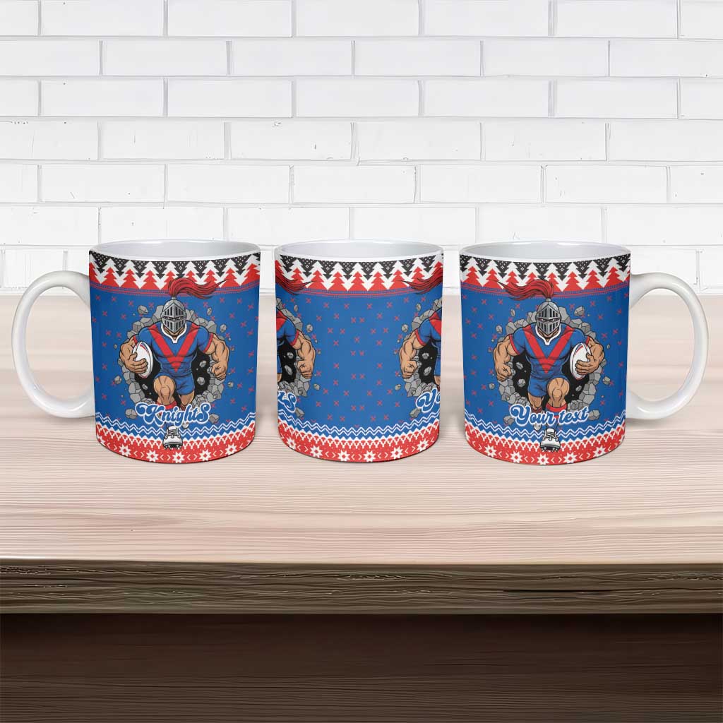 Merry Knights Newcastle Pride Personalised Ceramic Mug Christmas Rugby League Spirit - Aussie Hoodie