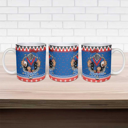 Merry Knights Newcastle Pride Personalised Ceramic Mug Christmas Rugby League Spirit - Aussie Hoodie