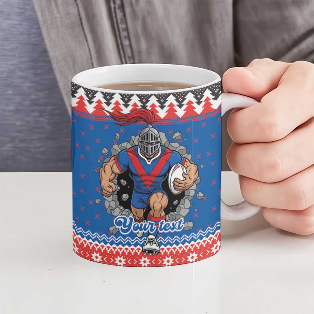 Merry Knights Newcastle Pride Personalised Ceramic Mug Christmas Rugby League Spirit - Aussie Hoodie