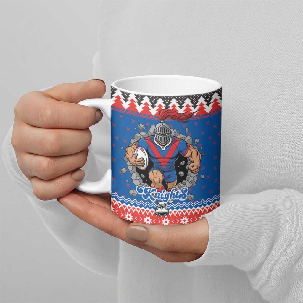 Merry Knights Newcastle Pride Personalised Ceramic Mug Christmas Rugby League Spirit - Aussie Hoodie
