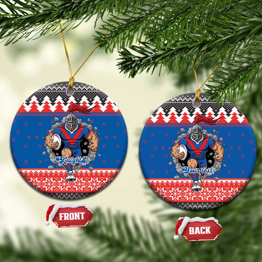 Merry Knights Newcastle Pride Personalised Ceramic Ornament Christmas Rugby League Spirit - Aussie Hoodie