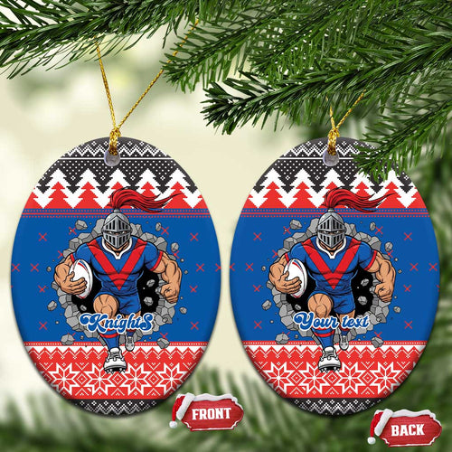 Merry Knights Newcastle Pride Personalised Ceramic Ornament Christmas Rugby League Spirit - Aussie Hoodie
