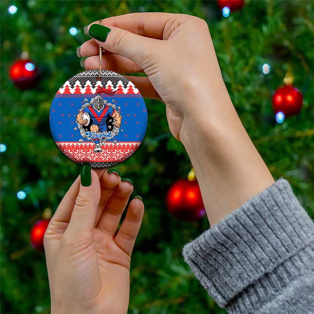 Merry Knights Newcastle Pride Personalised Ceramic Ornament Christmas Rugby League Spirit - Aussie Hoodie