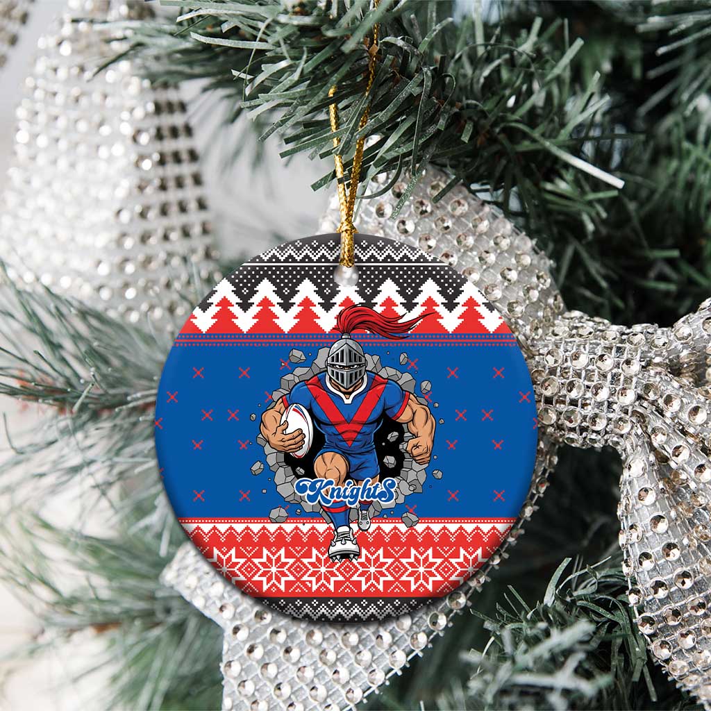 Merry Knights Newcastle Pride Personalised Ceramic Ornament Christmas Rugby League Spirit - Aussie Hoodie