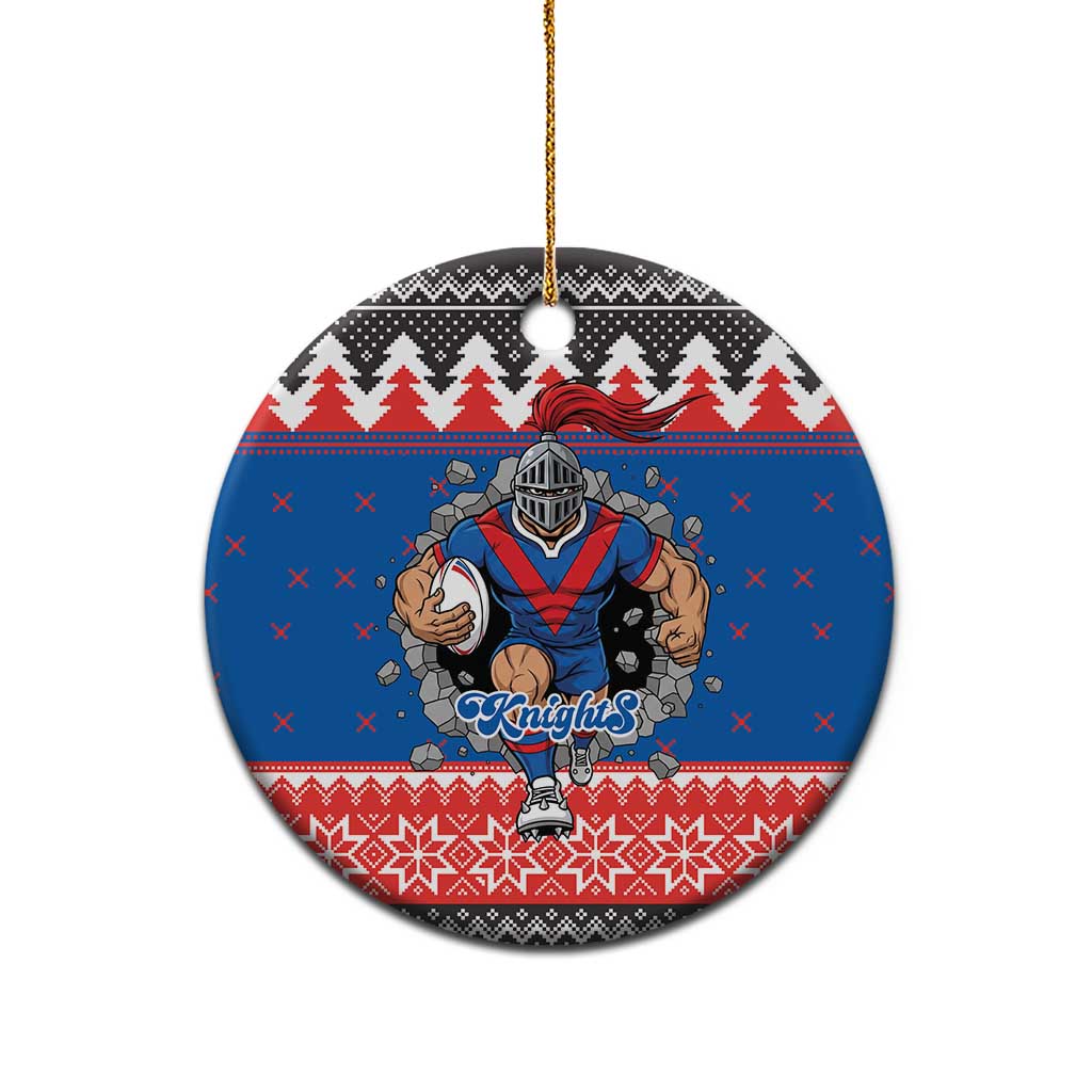 Merry Knights Newcastle Pride Personalised Ceramic Ornament Christmas Rugby League Spirit - Aussie Hoodie