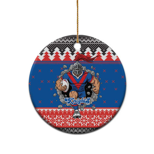 Merry Knights Newcastle Pride Personalised Ceramic Ornament Christmas Rugby League Spirit - Aussie Hoodie