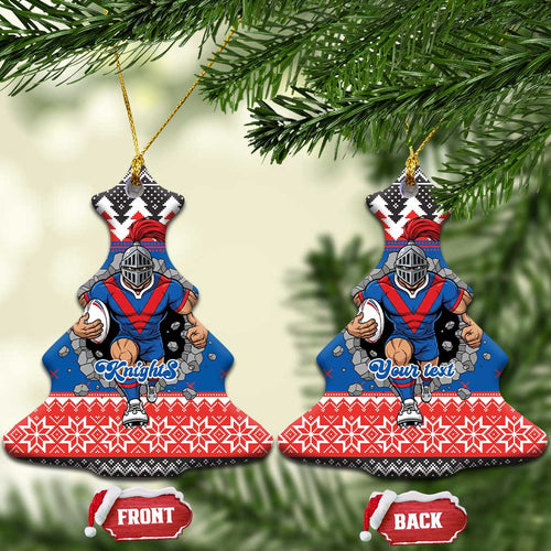 Merry Knights Newcastle Pride Personalised Ceramic Ornament Christmas Rugby League Spirit - Aussie Hoodie