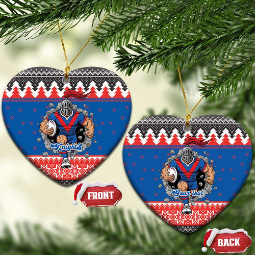 Merry Knights Newcastle Pride Personalised Ceramic Ornament Christmas Rugby League Spirit - Aussie Hoodie