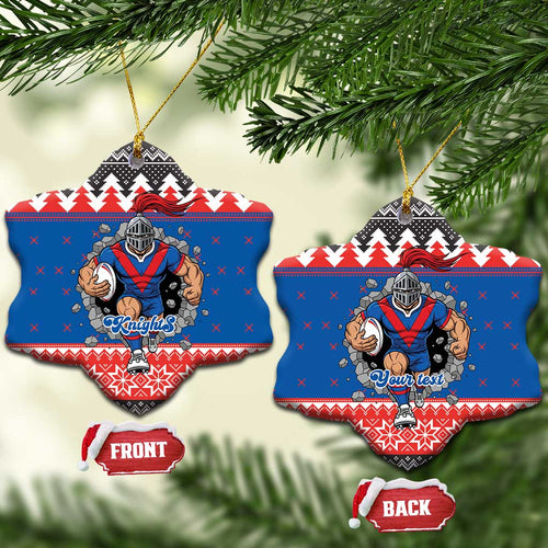 Merry Knights Newcastle Pride Personalised Ceramic Ornament Christmas Rugby League Spirit - Aussie Hoodie