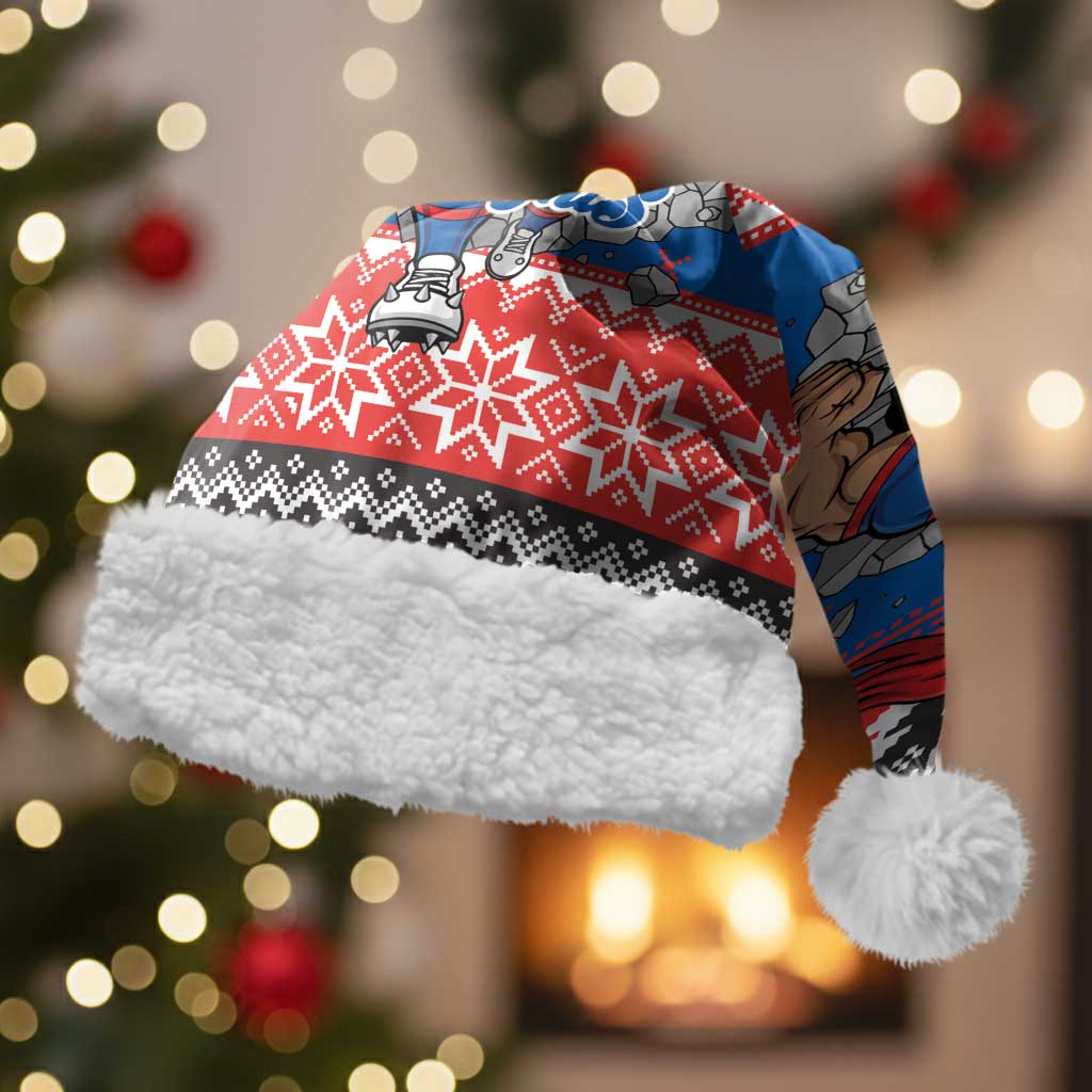 Merry Knights Newcastle Pride Personalised Christmas Santa Hat Christmas Rugby League Spirit - Aussie Hoodie
