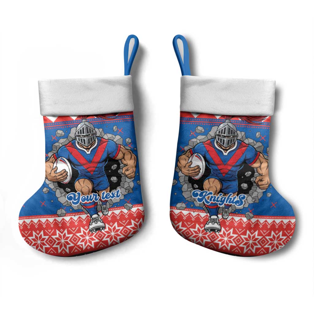 Merry Knights Newcastle Pride Personalised Christmas Stocking Christmas Rugby League Spirit - Aussie Hoodie