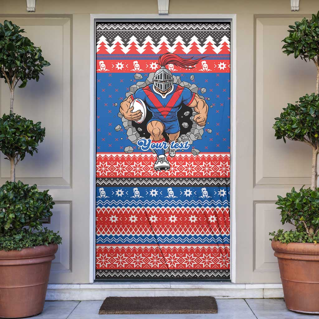 Merry Knights Newcastle Pride Personalised Door Cover Christmas Rugby League Spirit - Aussie Hoodie
