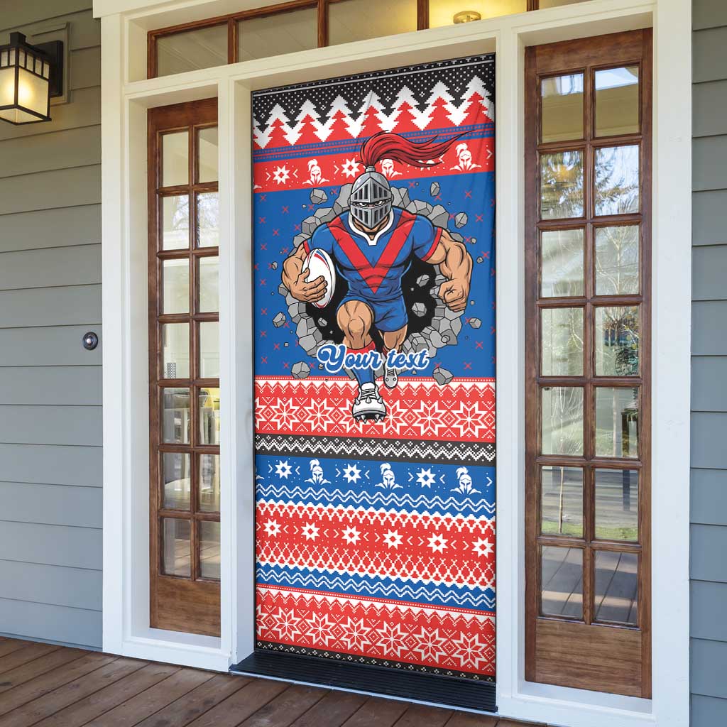 Merry Knights Newcastle Pride Personalised Door Cover Christmas Rugby League Spirit - Aussie Hoodie