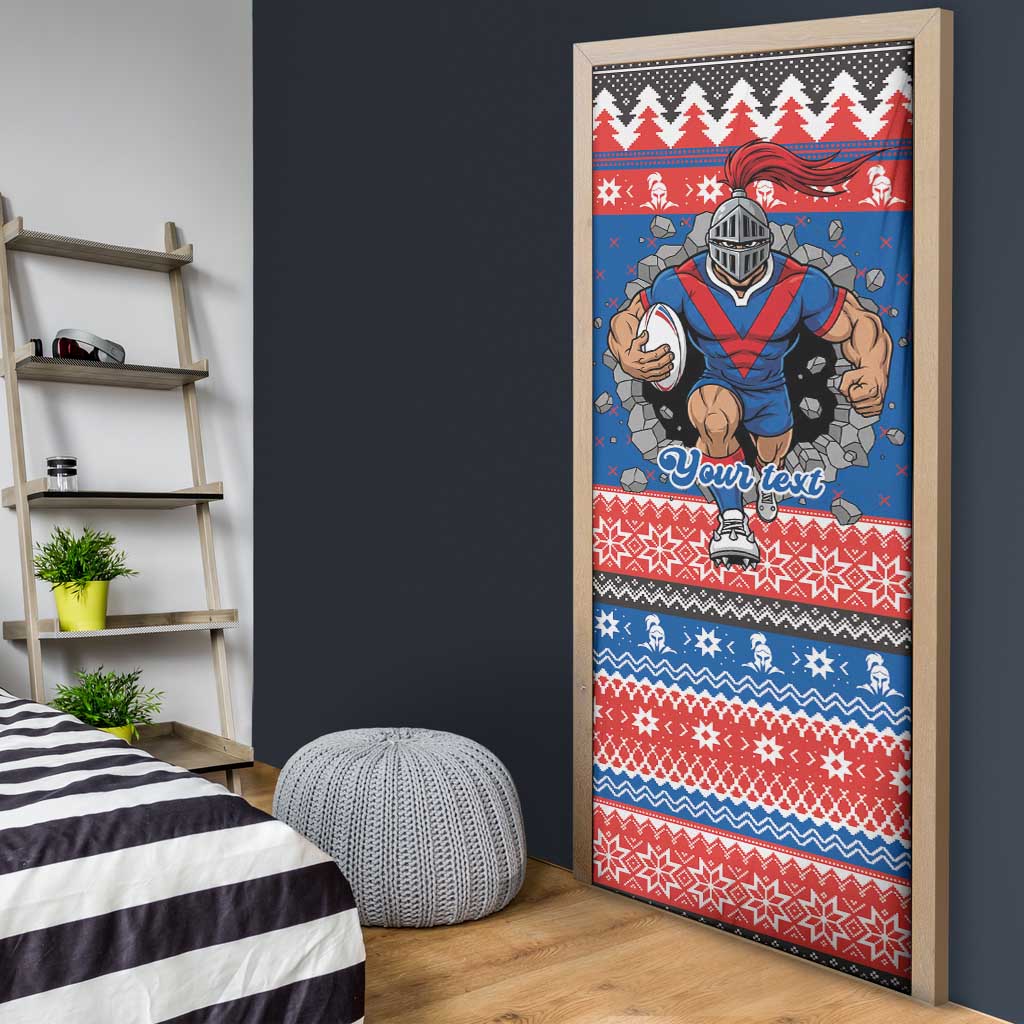 Merry Knights Newcastle Pride Personalised Door Cover Christmas Rugby League Spirit - Aussie Hoodie