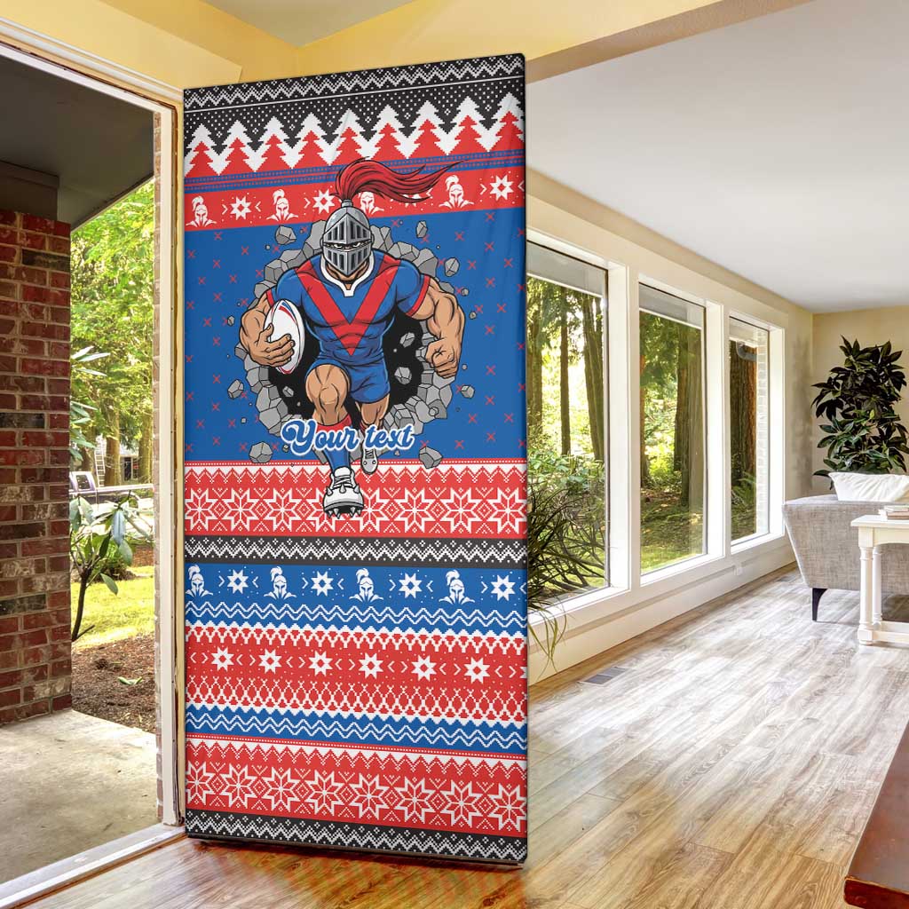 Merry Knights Newcastle Pride Personalised Door Cover Christmas Rugby League Spirit - Aussie Hoodie