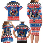 Merry Knights Newcastle Pride Personalised Family Matching Long Sleeve Bodycon Dress and Hawaiian Shirt Christmas Rugby League Spirit - Aussie Hoodie