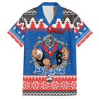 Merry Knights Newcastle Pride Personalised Family Matching Long Sleeve Bodycon Dress and Hawaiian Shirt Christmas Rugby League Spirit - Aussie Hoodie