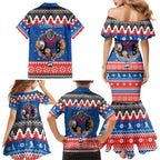 Merry Knights Newcastle Pride Personalised Family Matching Mermaid Dress and Hawaiian Shirt Christmas Rugby League Spirit - Aussie Hoodie