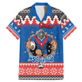 Merry Knights Newcastle Pride Personalised Family Matching Mermaid Dress and Hawaiian Shirt Christmas Rugby League Spirit - Aussie Hoodie