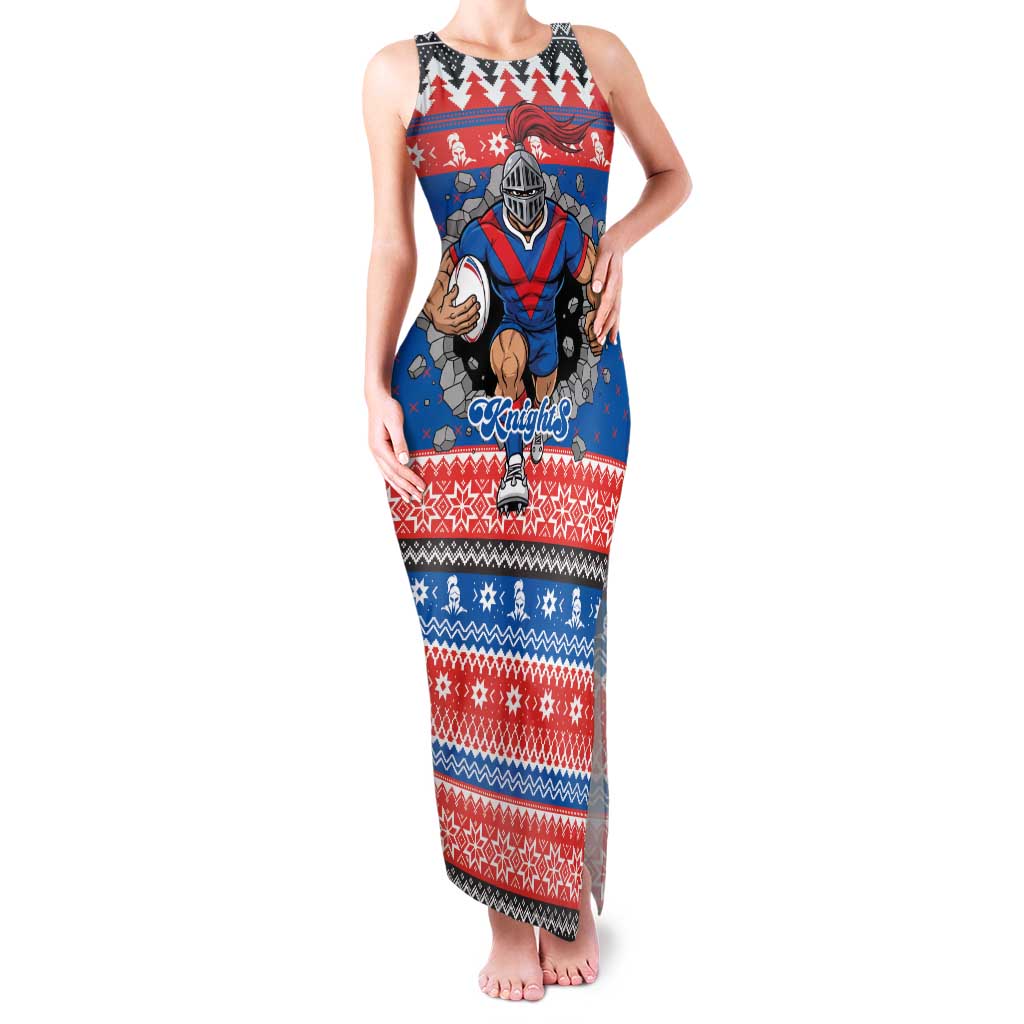 Merry Knights Newcastle Pride Personalised Family Matching Tank Maxi Dress and Hawaiian Shirt Christmas Rugby League Spirit - Aussie Hoodie