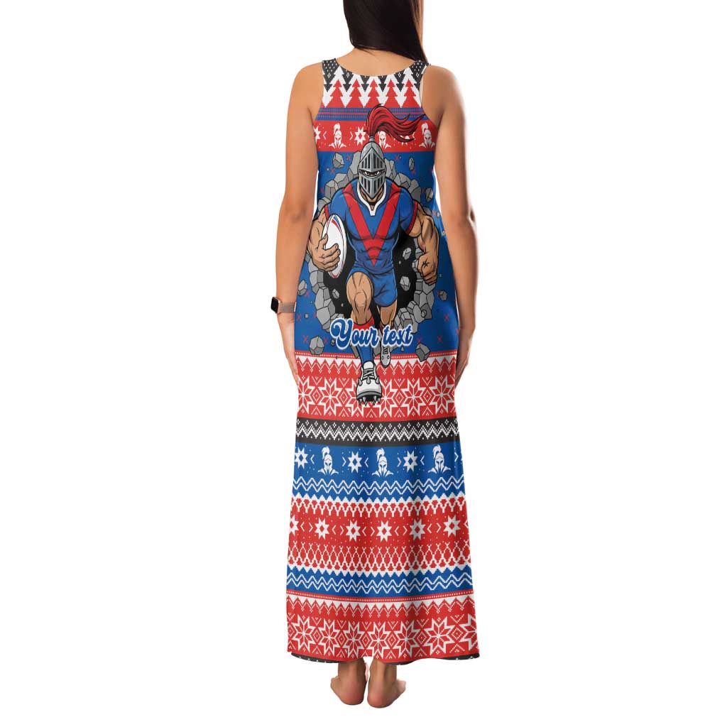 Merry Knights Newcastle Pride Personalised Family Matching Tank Maxi Dress and Hawaiian Shirt Christmas Rugby League Spirit - Aussie Hoodie
