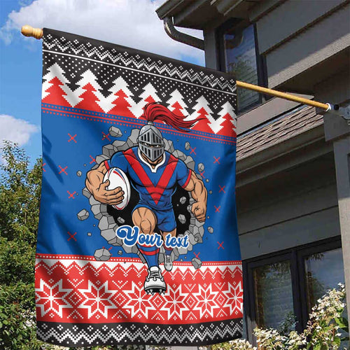 Merry Knights Newcastle Pride Personalised Garden Flag Christmas Rugby League Spirit - Aussie Hoodie