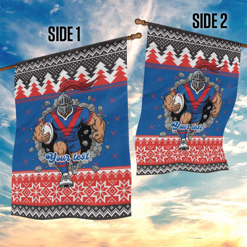 Merry Knights Newcastle Pride Personalised Garden Flag Christmas Rugby League Spirit - Aussie Hoodie