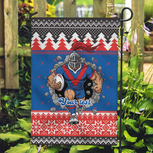 Merry Knights Newcastle Pride Personalised Garden Flag Christmas Rugby League Spirit - Aussie Hoodie