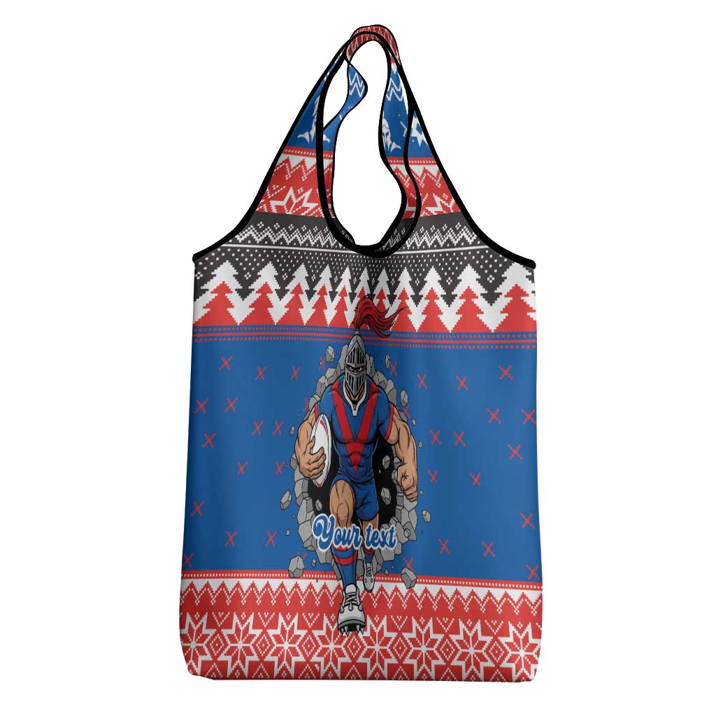 Merry Knights Newcastle Pride Personalised Grocery Bag Christmas Rugby League Spirit - Aussie Hoodie