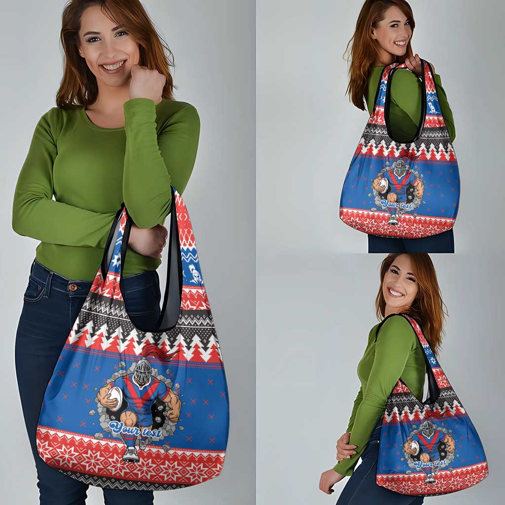 Merry Knights Newcastle Pride Personalised Grocery Bag Christmas Rugby League Spirit - Aussie Hoodie
