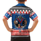 Merry Knights Newcastle Pride Personalised Hawaiian Shirt Christmas Rugby League Spirit - Aussie Hoodie