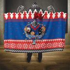 Merry Knights Newcastle Pride Personalised Hooded Blanket Christmas Rugby League Spirit - Aussie Hoodie