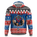 Merry Knights Newcastle Pride Personalised Hoodie Christmas Rugby League Spirit - Aussie Hoodie
