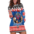 Merry Knights Newcastle Pride Personalised Hoodie Dress Christmas Rugby League Spirit - Aussie Hoodie