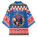 Merry Knights Newcastle Pride Personalised Kimono Christmas Rugby League Spirit - Aussie Hoodie