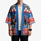 Merry Knights Newcastle Pride Personalised Kimono Christmas Rugby League Spirit - Aussie Hoodie