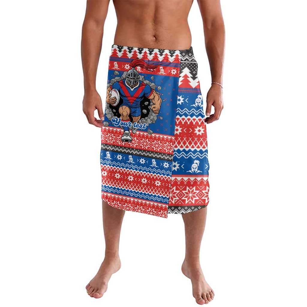 Merry Knights Newcastle Pride Personalised Lavalava Christmas Rugby League Spirit - Aussie Hoodie