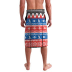 Merry Knights Newcastle Pride Personalised Lavalava Christmas Rugby League Spirit - Aussie Hoodie