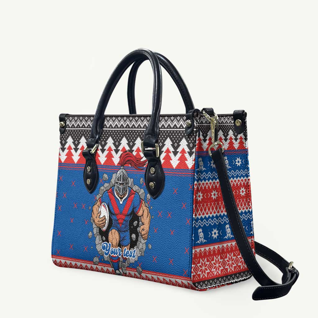 Merry Knights Newcastle Pride Personalised Leather Bag Christmas Rugby League Spirit - Aussie Hoodie
