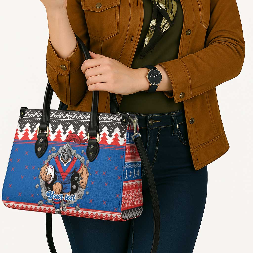 Merry Knights Newcastle Pride Personalised Leather Bag Christmas Rugby League Spirit - Aussie Hoodie