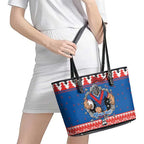Merry Knights Newcastle Pride Personalised Leather Tote Bag Christmas Rugby League Spirit - Aussie Hoodie