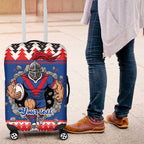 Merry Knights Newcastle Pride Personalised Luggage Cover Christmas Rugby League Spirit - Aussie Hoodie