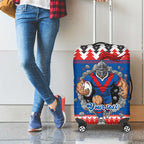 Merry Knights Newcastle Pride Personalised Luggage Cover Christmas Rugby League Spirit - Aussie Hoodie