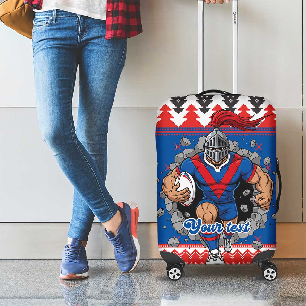 Merry Knights Newcastle Pride Personalised Luggage Cover Christmas Rugby League Spirit - Aussie Hoodie