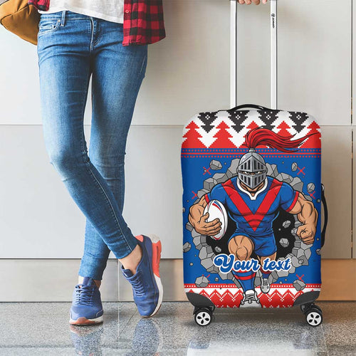 Merry Knights Newcastle Pride Personalised Luggage Cover Christmas Rugby League Spirit - Aussie Hoodie