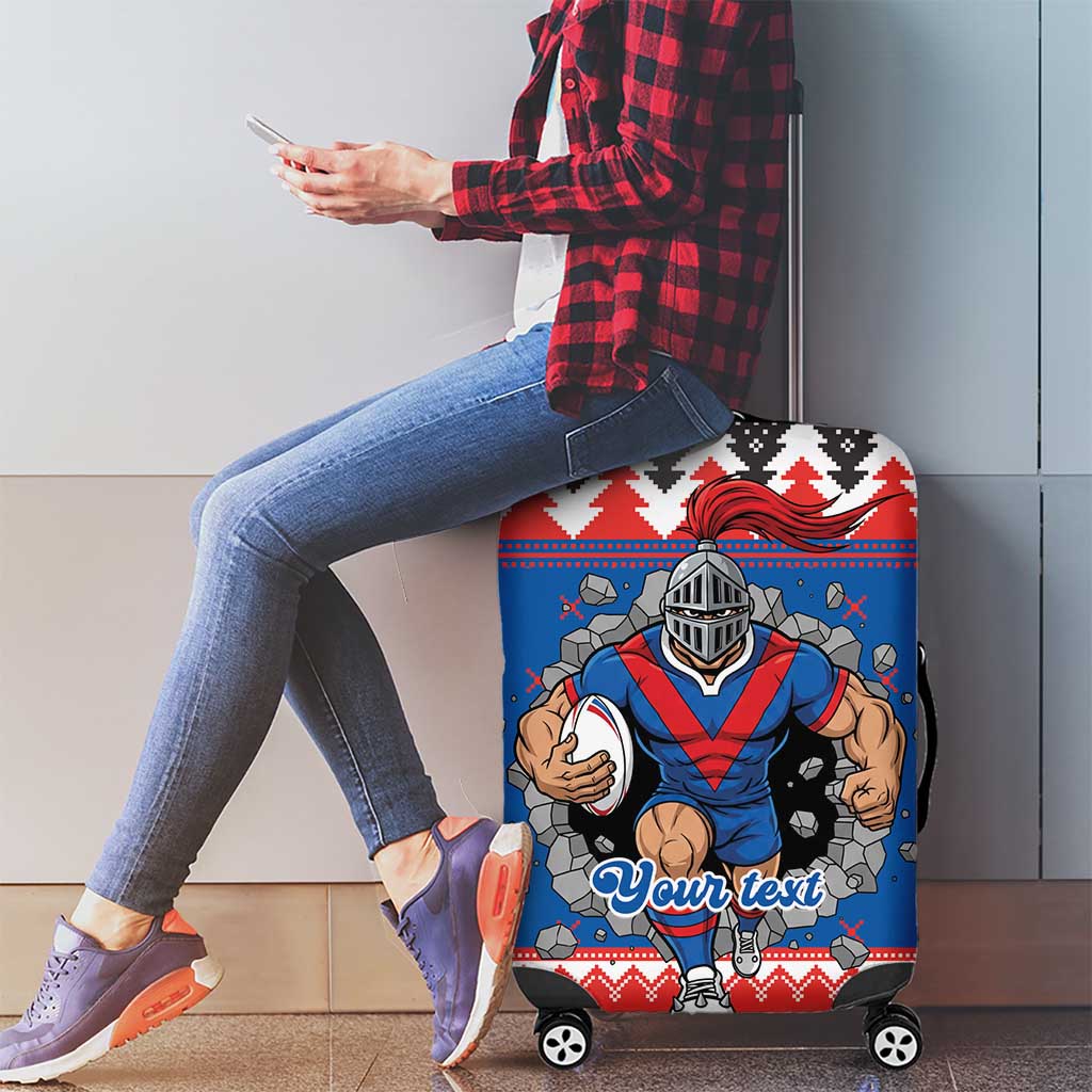 Merry Knights Newcastle Pride Personalised Luggage Cover Christmas Rugby League Spirit - Aussie Hoodie