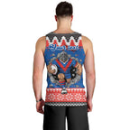 Merry Knights Newcastle Pride Personalised Men Tank Top Christmas Rugby League Spirit - Aussie Hoodie