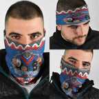 Merry Knights Newcastle Pride Personalised Neck Gaiter Christmas Rugby League Spirit - Aussie Hoodie
