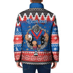 Merry Knights Newcastle Pride Personalised Padded Jacket Christmas Rugby League Spirit - Aussie Hoodie